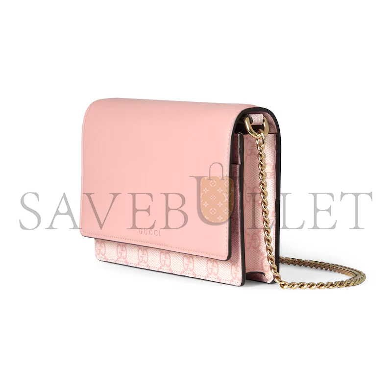 GUCCI GG EMBLEM WALLET ON CHAIN 826720AAEQ76941 (20*13*4cm)